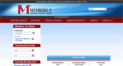 Desktop Screenshot of members1st.org